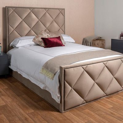 Elite W 150 x L 200 Queen Upholstered Bed -Ivory With 1-Year Warranty