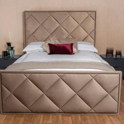 Elite W 150 x L 200 Queen Upholstered Bed -Ivory With 1-Year Warranty