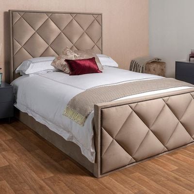 Elite W 200 x L 200 Super King Upholstered Bed -Ivory With 1-Year Warranty