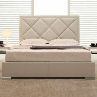 Freya W 90 x L 190 Single Upholstered Bed -Ivory With 1-Year Warranty