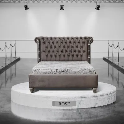 Oliver W 150 x L 200 Queen Upholstered & Sons Rose Bed -Grey With 1-Year Warranty