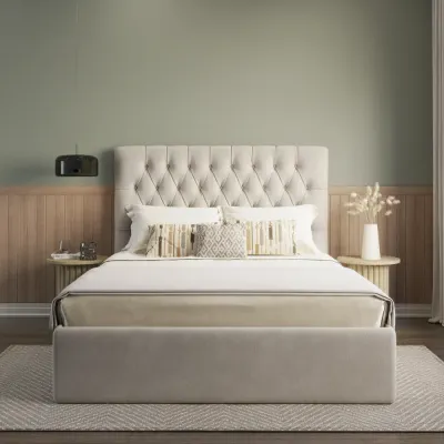 Opulence W 90 x L 190 Single Upholstered Bed -White With 1-Year Warranty