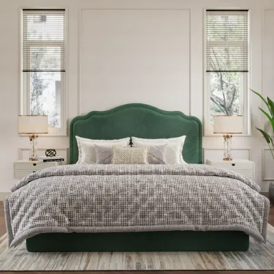 Palatial W 90 x L 190 Single Upholstered Bed -Green With 1-Year Warranty