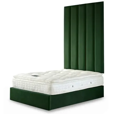 Penelope W 90 x L 190 Single Upholstered Wall Panels Bed -Green With 1-Year Warranty