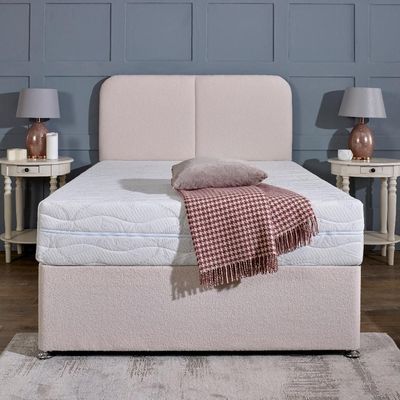 Teddy W 90 x L 190 Single Upholstered Bed No Draw -White With 1-Year Warranty