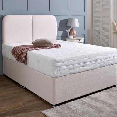 Teddy W 200 x L 200 Super King Upholstered Bed No Draw -White With 1-Year Warranty