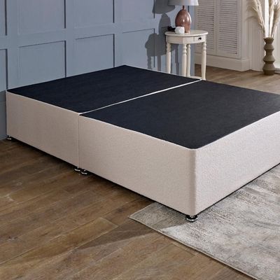 Teddy W 90 x L 190 Single Upholstered Divan Base Only -White With 1-Year Warranty