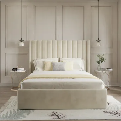 Tranquil W 90 x L 190 Single Upholstered Sleep Haven Bed -White With 1-Year Warranty