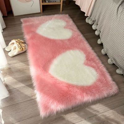 Soft High-Pile Bedside Carpet - Premium Imitation Rabbit Fur (Size - 60 x 120CM)