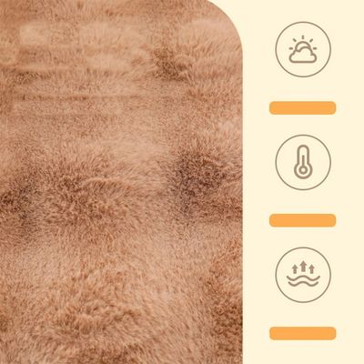 Square Plush Chair Pad - Thick Rabbit Fur Seat Cushion  (Size - 40 x 40CM)