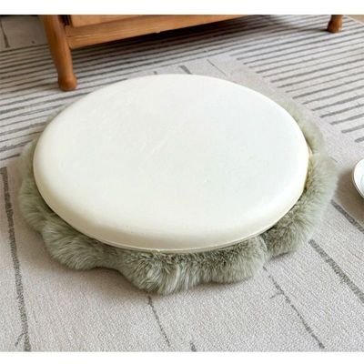 Puff Rabbit Fur Plush Cushion – Thick, Soft, and High-Quality Comfort (Size - 45 x 45CM)