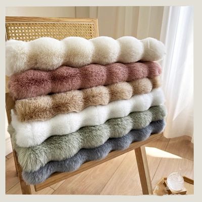 Plush Rabbit Fur Cushion Cover –  Pillow Cover for Throw Pillow (Size - 40 x 40CM)