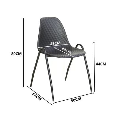 Arfan Stackable Chairs with Ergonomic Design, Durable Polypropylene Seat & Back, Easy Storage, and High Weight Capacity – Perfect for Home, Office, and Waiting Areas