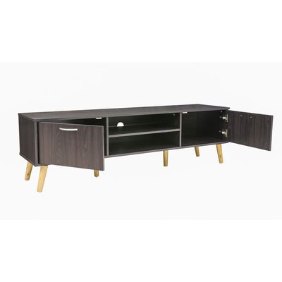 ARFAN Furniture Slim Minimalist Design TV Cabinet Modern Wooden TV Stand for Living Room - Brown