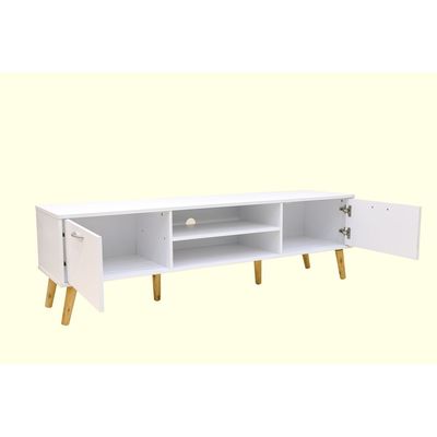 ARFAN Furniture Slim Minimalist Design TV Cabinet Modern Wooden TV Stand for Living Room - White