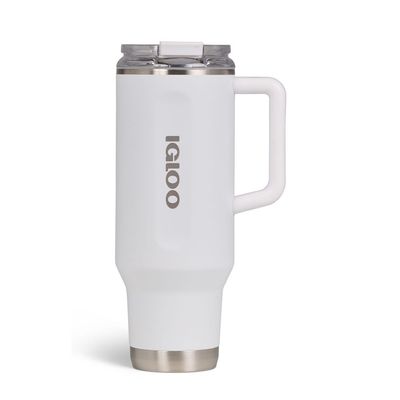 IGLOO - 40 OZ Stainless Steel Travel Mug  - White 