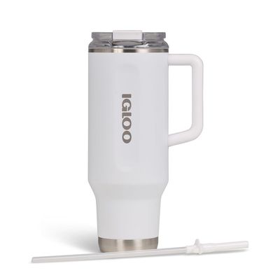 IGLOO - 40 OZ Stainless Steel Travel Mug  - White 