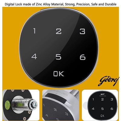 Godrej Digital 2 Door Locker with Advanced Touch Screen Lock, Heavy-Gauge Steel, and Sleek Beige Finish