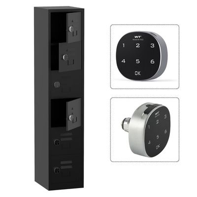 Godrej Digital 6 Door Locker with Advanced Touch Screen Lock, Heavy-Gauge Steel, and Sleek Black Finish