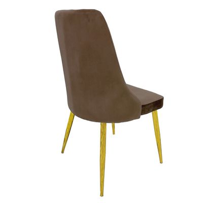 Maple Home Velvet Dining Chair Armless Cushion Comfy Upholstered Living Room Kitchen Furniture Leisure Side Chairs Metal Legs.