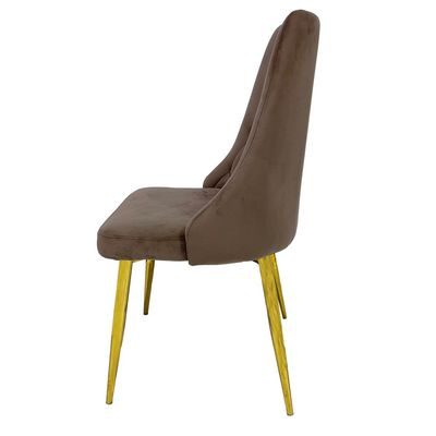 Maple Home Velvet Dining Chair Armless Cushion Comfy Upholstered Living Room Kitchen Furniture Leisure Side Chairs Metal Legs.