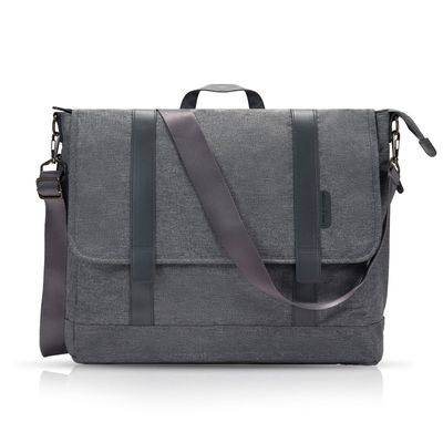 Little Story Dad's Diaper Bag w/ Changing Mat & Stroller Straps - Grey