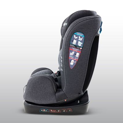 Teknum Evolve 2 Car Seat 0-12yrs with Grey Dad's Diaper Hand Bag - Dark Grey