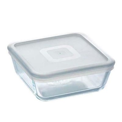 Pyrex Cook&Freeze 0.8L Square Glass Dish with Lid - Oven, Microwave, Freezer & Dishwasher Safe