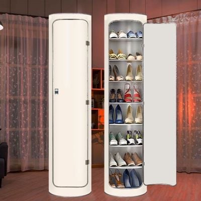 Modern Cool Shoes Cabinet Round White 212Cm