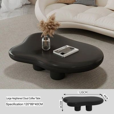 Cloud Shape Coffee Table Black 120Cm 