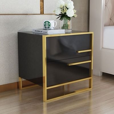 Bedside Black With Golden Accent