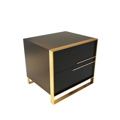 Bedside Black With Golden Accent