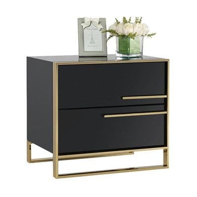 Bedside Black With Golden Accent