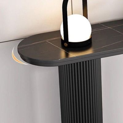 Console Table Black Frame With Black Marble 140Cm