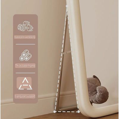 Floor And Wall Mirror Full Length Beige 180Cm