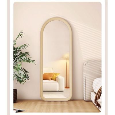 Floor And Wall Mirror Full Length Beige 180Cm