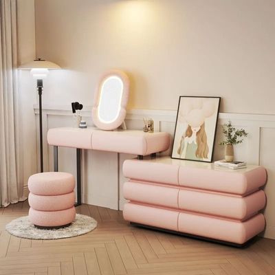 Pink Beauty Dresser - Vanity Dressing Table Pink 200Cm