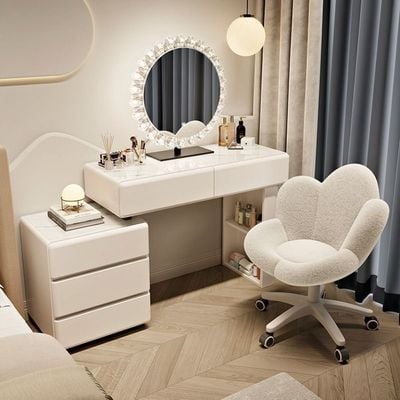 Dresser - Charming Beauty Vanity Dressing Table - White 120Cm