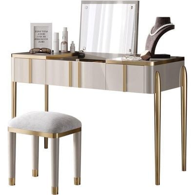 Dresser -  Vanity Dressing Table Crème White 103 Cm