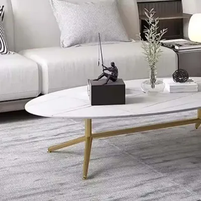 Split Coffee Table - White Marble 