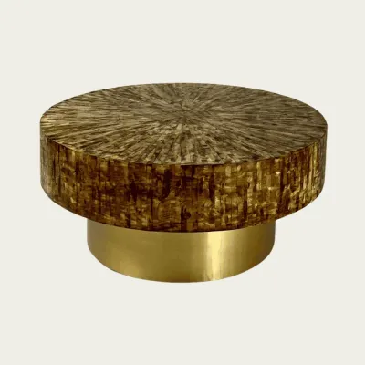 Manzil Coffee Table - Brown Mother of Pearl Inlay