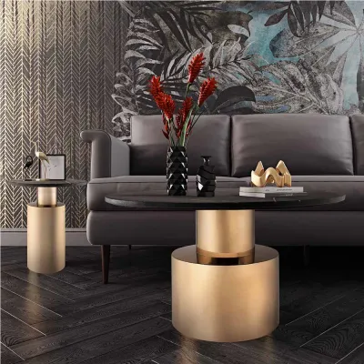 Rohini Coffee Table - Black Marble 