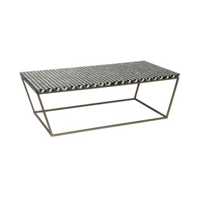 Nirvana Coffee Table - Black & White Bone Inlay