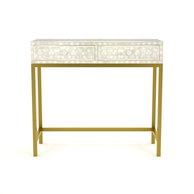 Vaan Mini Dresser Console - Cream Bone Inlay