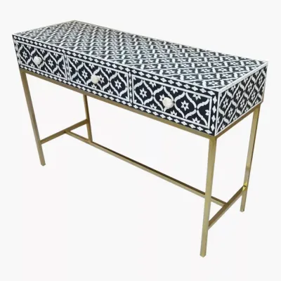 Inayat Dresser Console - Black Bone Inlay