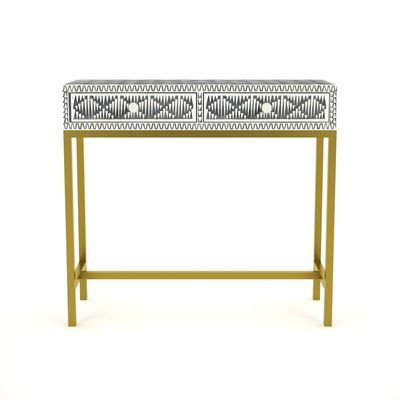 Elnaz Mini Dresser Console - Black Bone Inlay