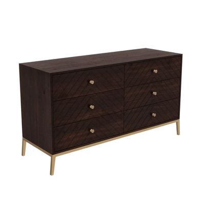 Ewan Big Chest of Drawers - Dark Wood