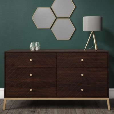 Ewan Big Chest of Drawers - Dark Wood