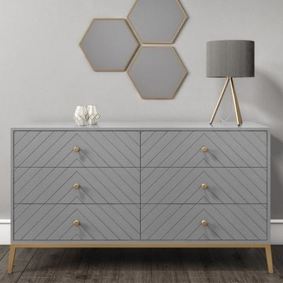 Ewan Big Chest of Drawers - Grey Wood