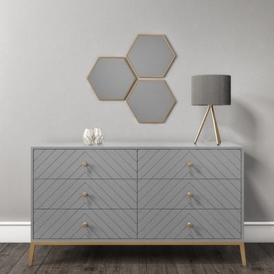 Ewan Big Chest of Drawers - Grey Wood